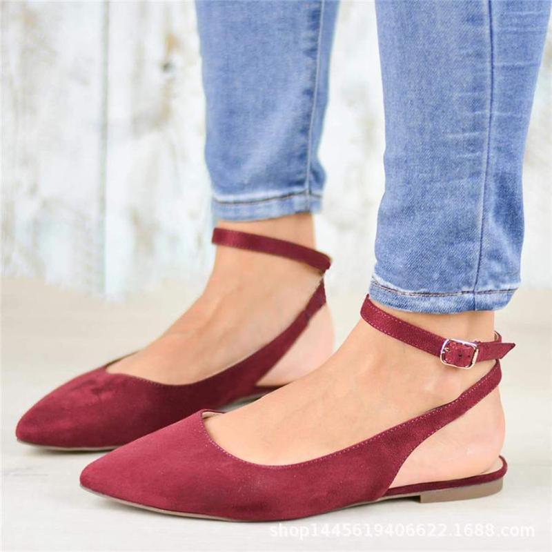 Fashion Pointed Suede Flats