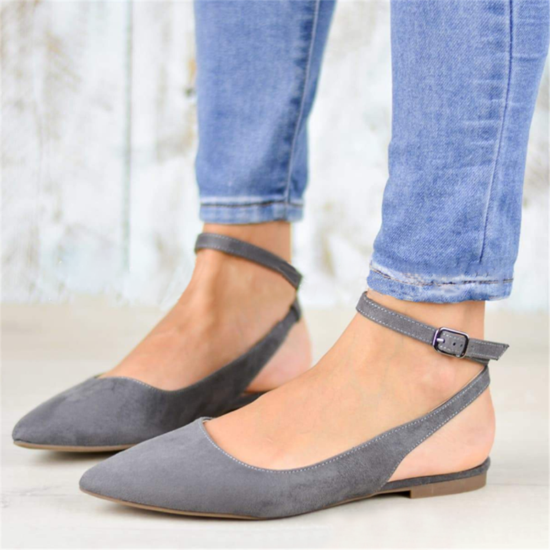 Fashion Pointed Suede Flats