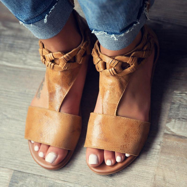Women Chic Adjustable Buckle PU Sandals